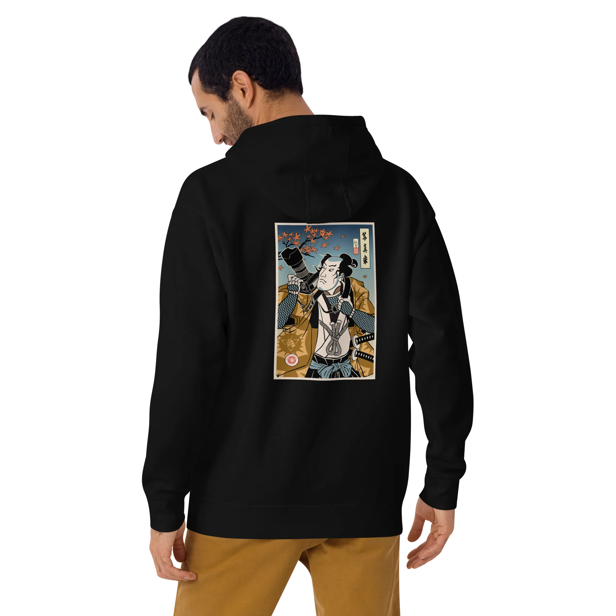 Samurai Photographer Camera Ukiyo-e Unisex Hoodie No.7 – Samurai 