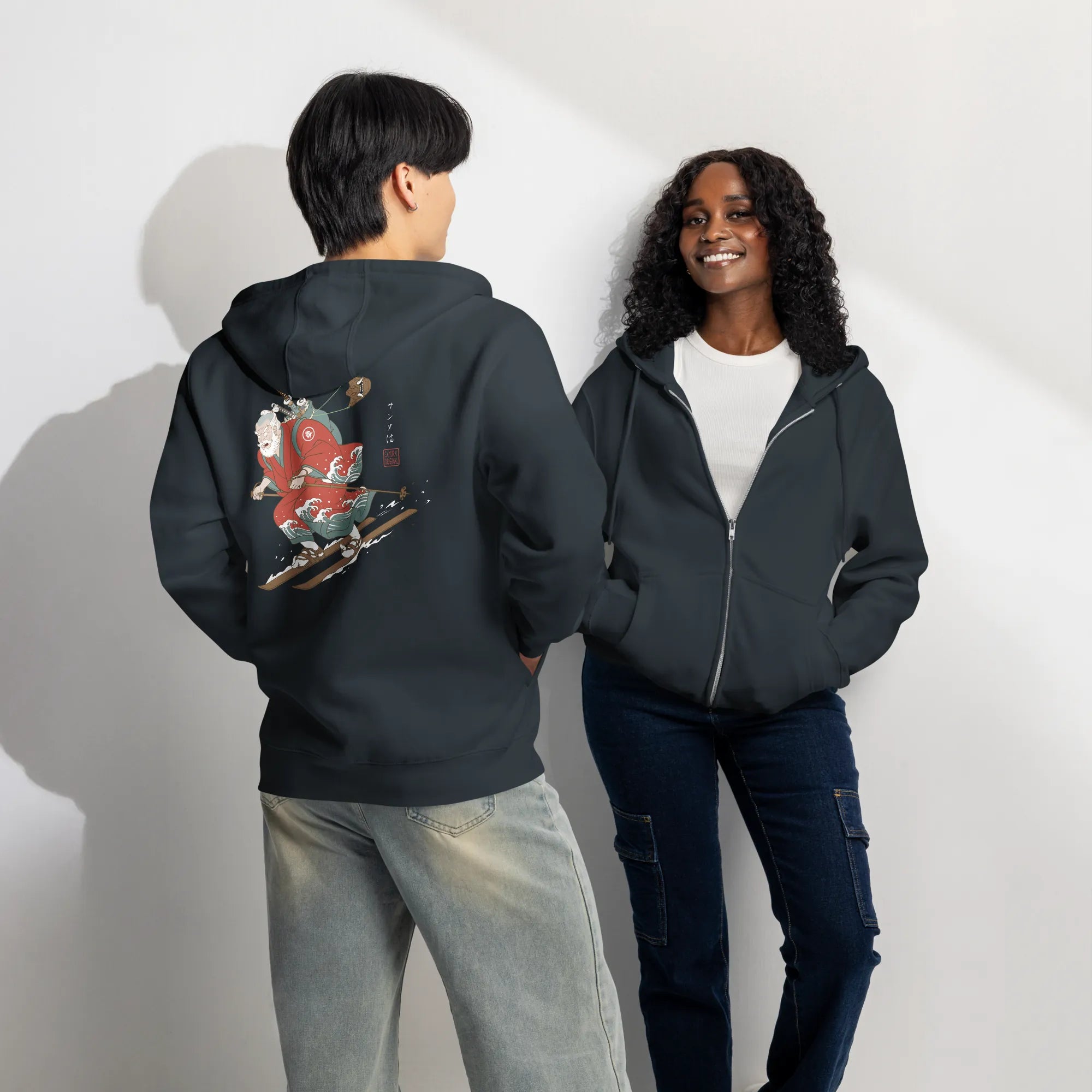 メンズウェア Samurai Santa Samurai Ski Edition Premium full zip hoodie – Samurai Original
