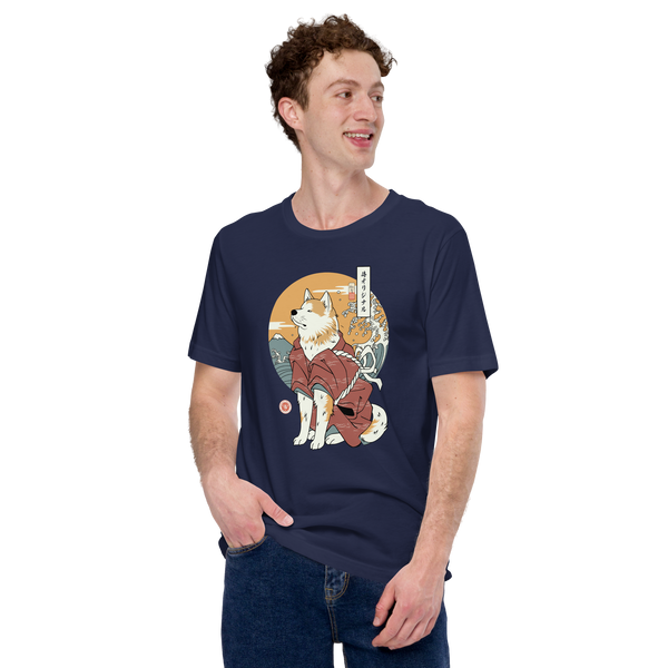 Samurai Dog Akita Best Friend Ukiyo-e Funny Unisex T-Shirt