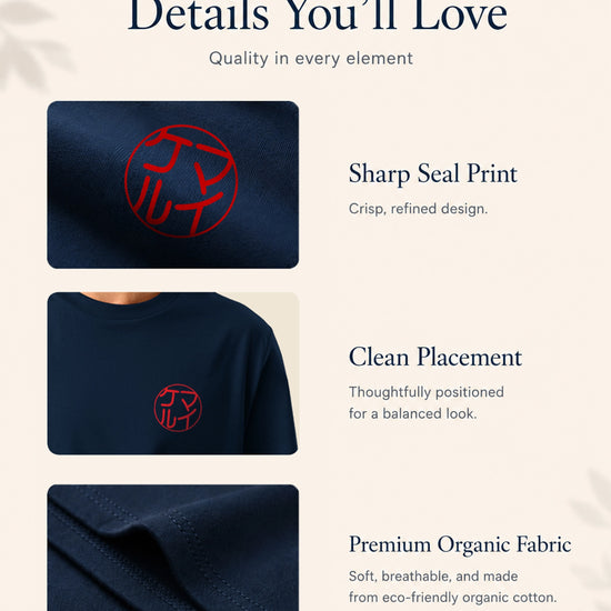 Personalized Japanese Name Seal Organic T-shirt - Samurai Original