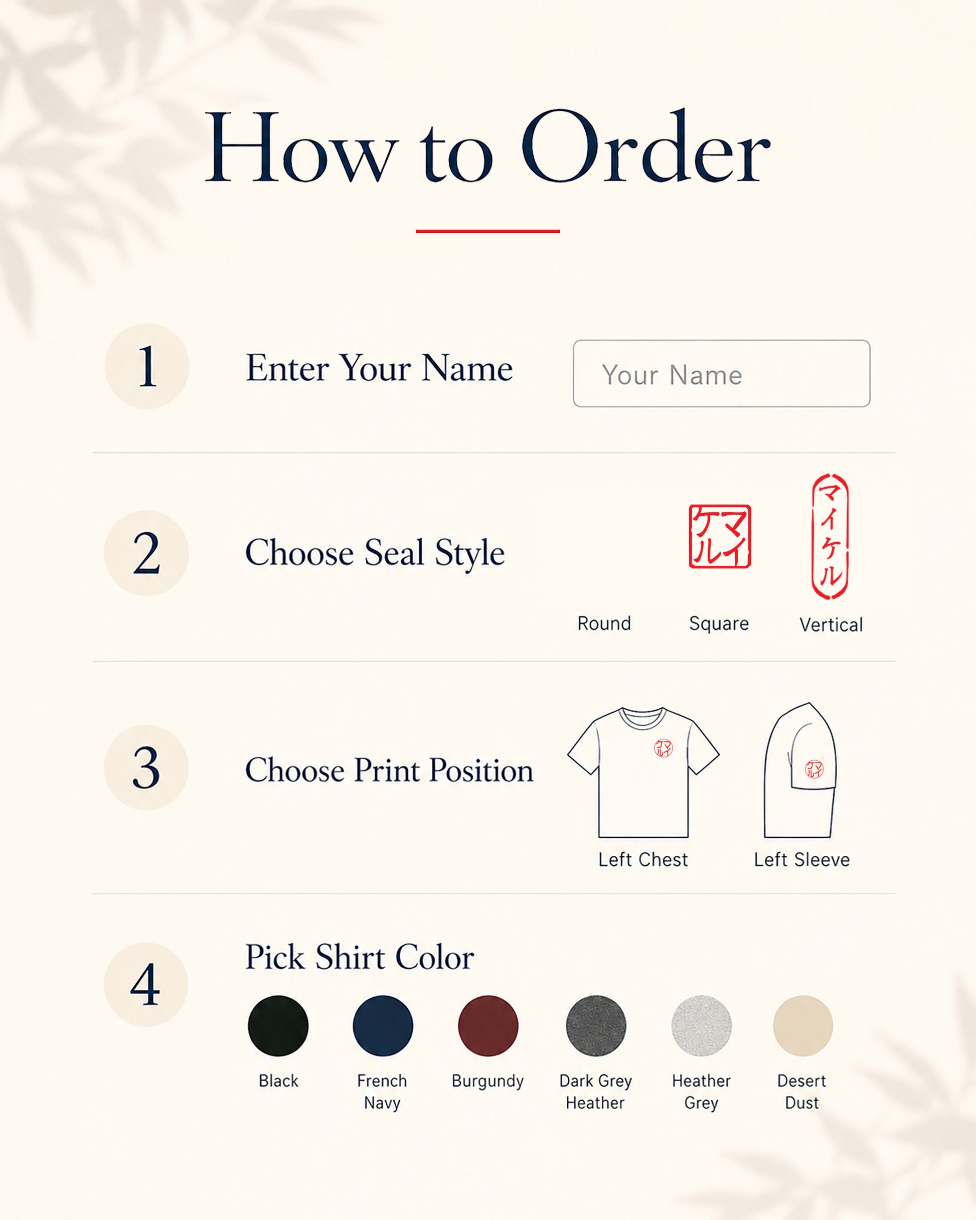 Personalized Japanese Name Seal Organic T-shirt - Samurai Original