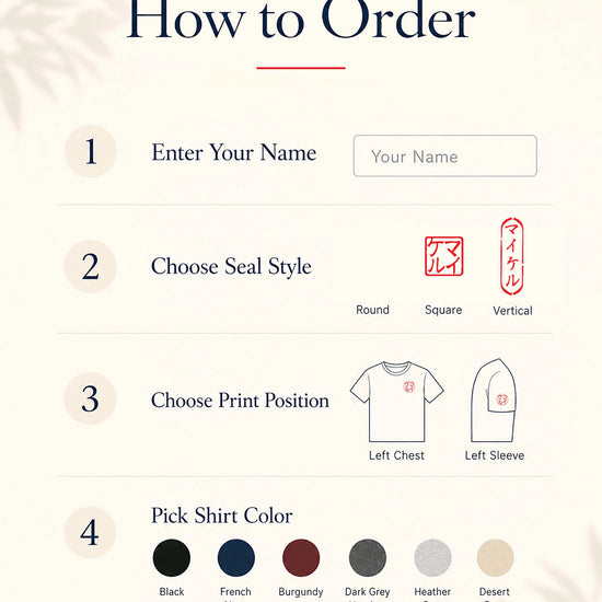 Personalized Japanese Name Seal Organic T-shirt - Samurai Original