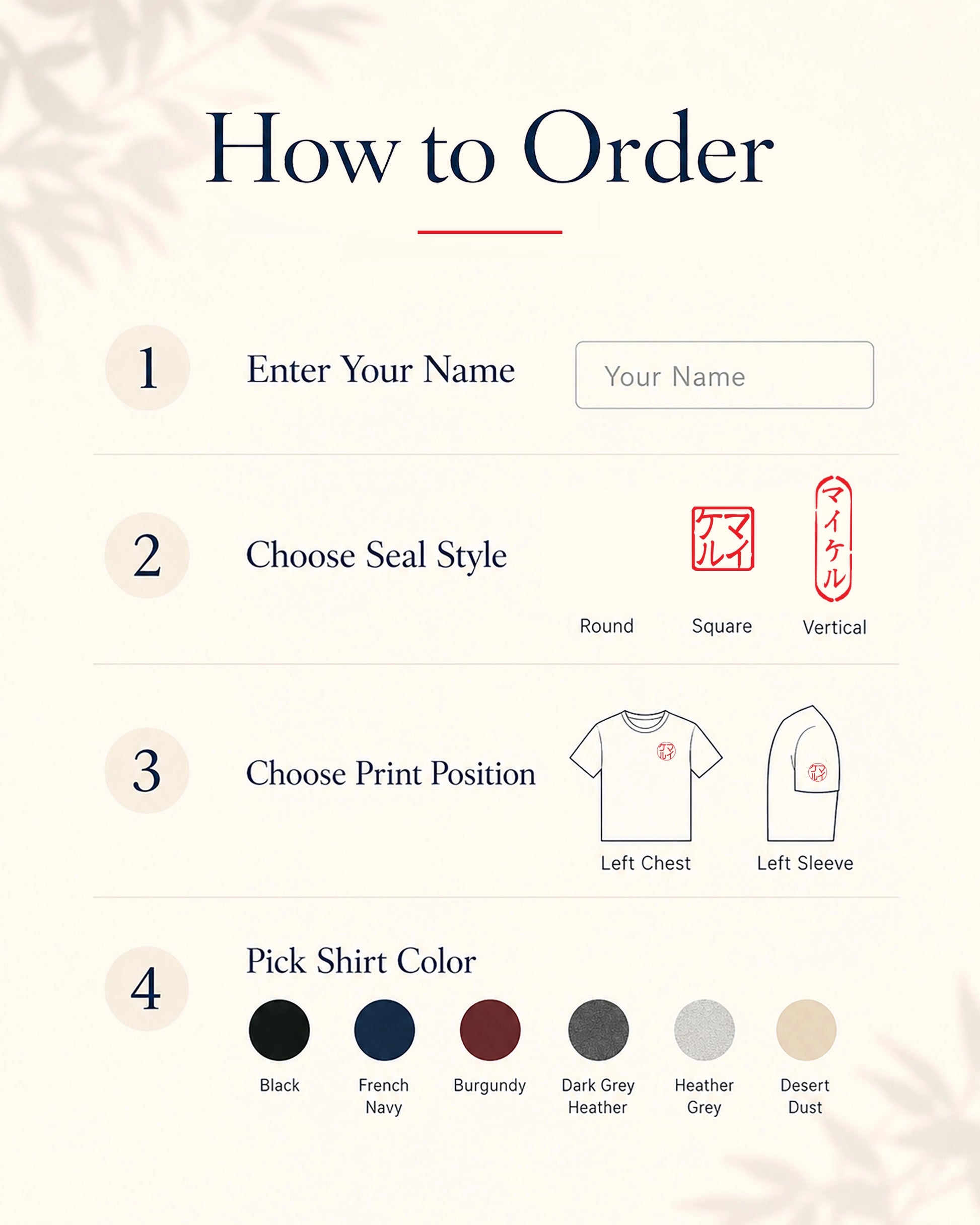 Personalized Japanese Name Seal Organic T-shirt - Samurai Original