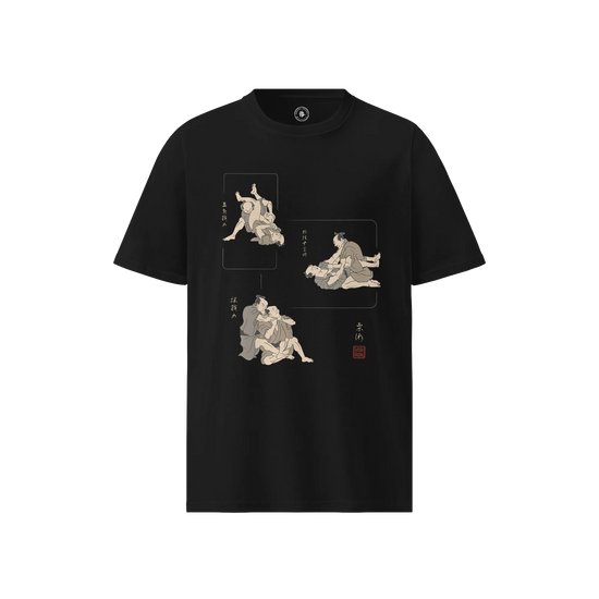 BJJ Ukiyo-e Skills Organic T-shirt Black - Samurai Original