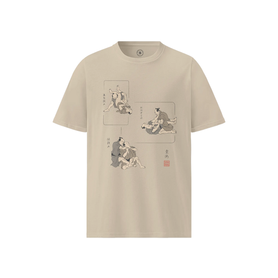 BJJ Ukiyo-e Skills Organic T-shirt Desert Dust - Samurai Original