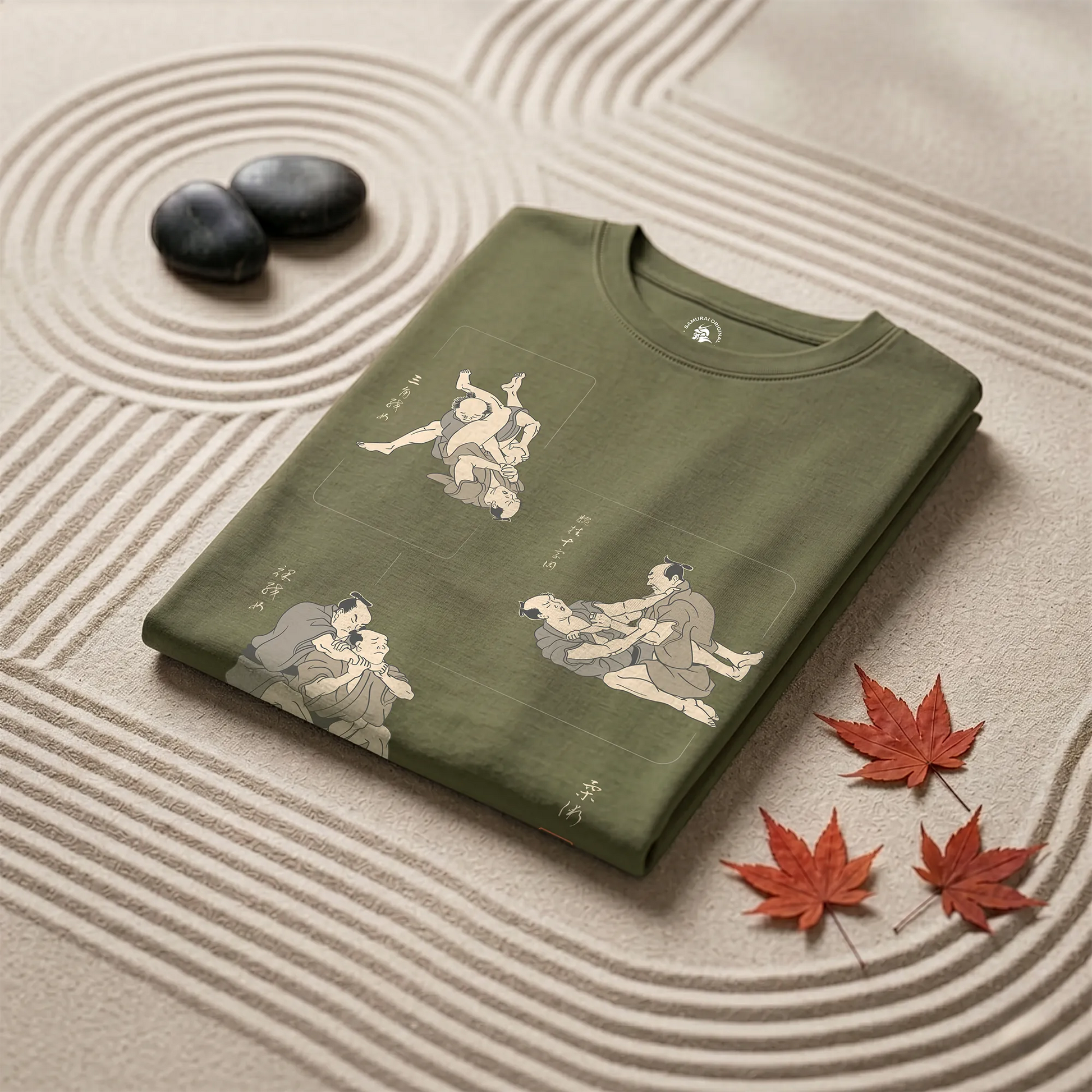 BJJ Ukiyo-e Skills Organic T-shirt - Samurai Original