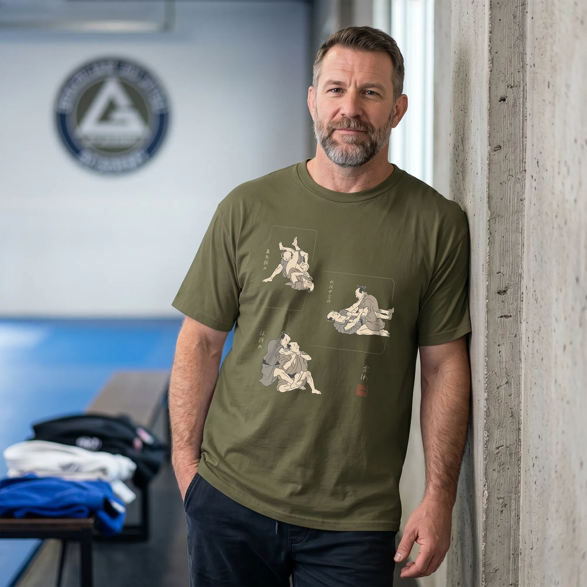 BJJ Ukiyo-e Skills Organic T-shirt - Samurai Original