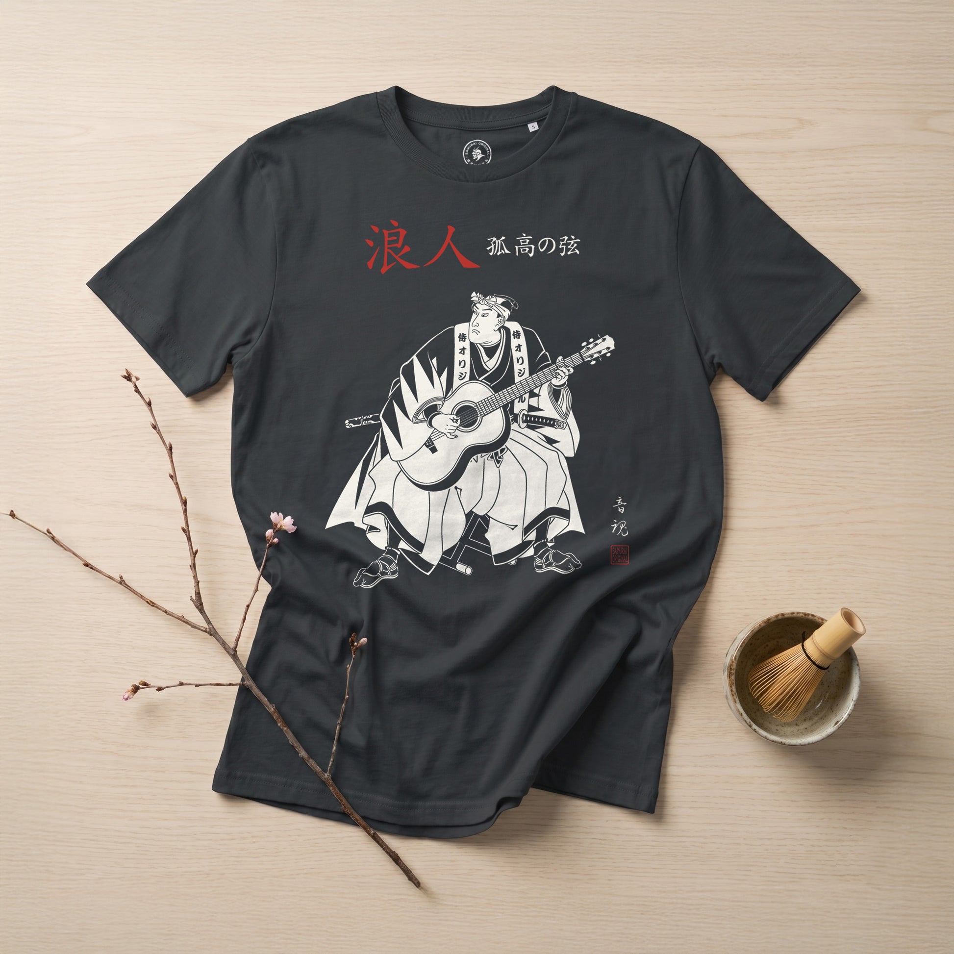 Ronin Guitar Blues Organic T-shirt - Samurai Original