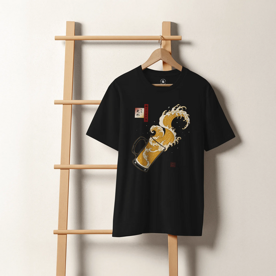 Beer Wave Ukiyo-e Organic T-Shirt - Samurai Original