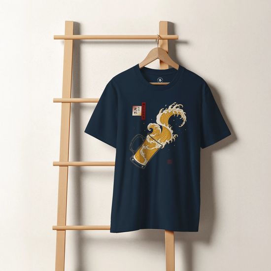 Beer Wave Ukiyo-e Organic T-Shirt - Samurai Original