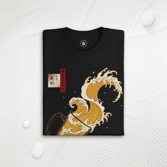 Beer Wave Ukiyo-e Organic T-Shirt - Samurai Original