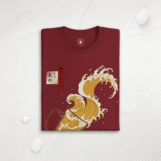 Beer Wave Ukiyo-e Organic T-Shirt - Samurai Original