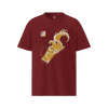 Beer Wave Ukiyo-e Organic T-Shirt Burgundy - Samurai Original