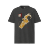 Beer Wave Ukiyo-e Organic T-Shirt Dark Heather Grey - Samurai Original