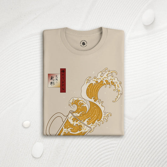 Beer Wave Ukiyo-e Organic T-Shirt - Samurai Original