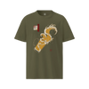 Beer Wave Ukiyo-e Organic T-Shirt Khaki - Samurai Original