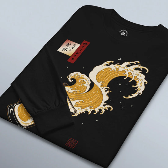 Beer Wave Ukiyo-e Unisex Long Sleeve Tee - Samurai Original
