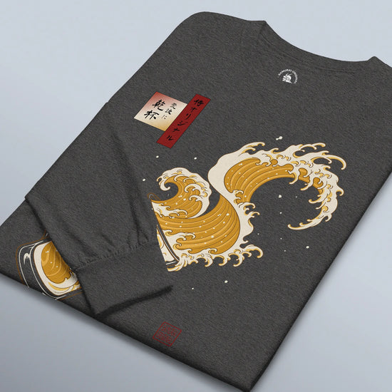 Beer Wave Ukiyo-e Unisex Long Sleeve Tee - Samurai Original