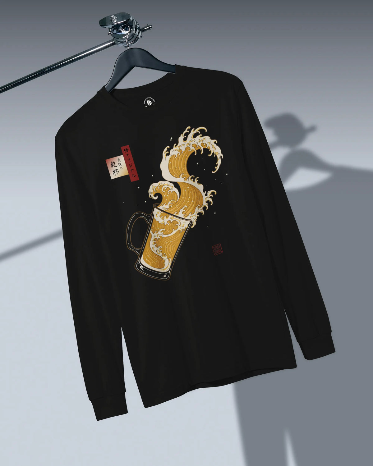 Beer Wave Ukiyo-e Unisex Long Sleeve Tee - Samurai Original