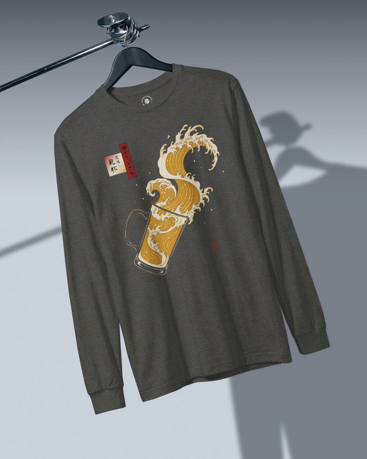 Beer Wave Ukiyo-e Unisex Long Sleeve Tee - Samurai Original