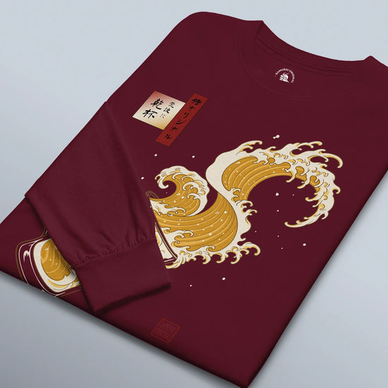 Beer Wave Ukiyo-e Unisex Long Sleeve Tee - Samurai Original