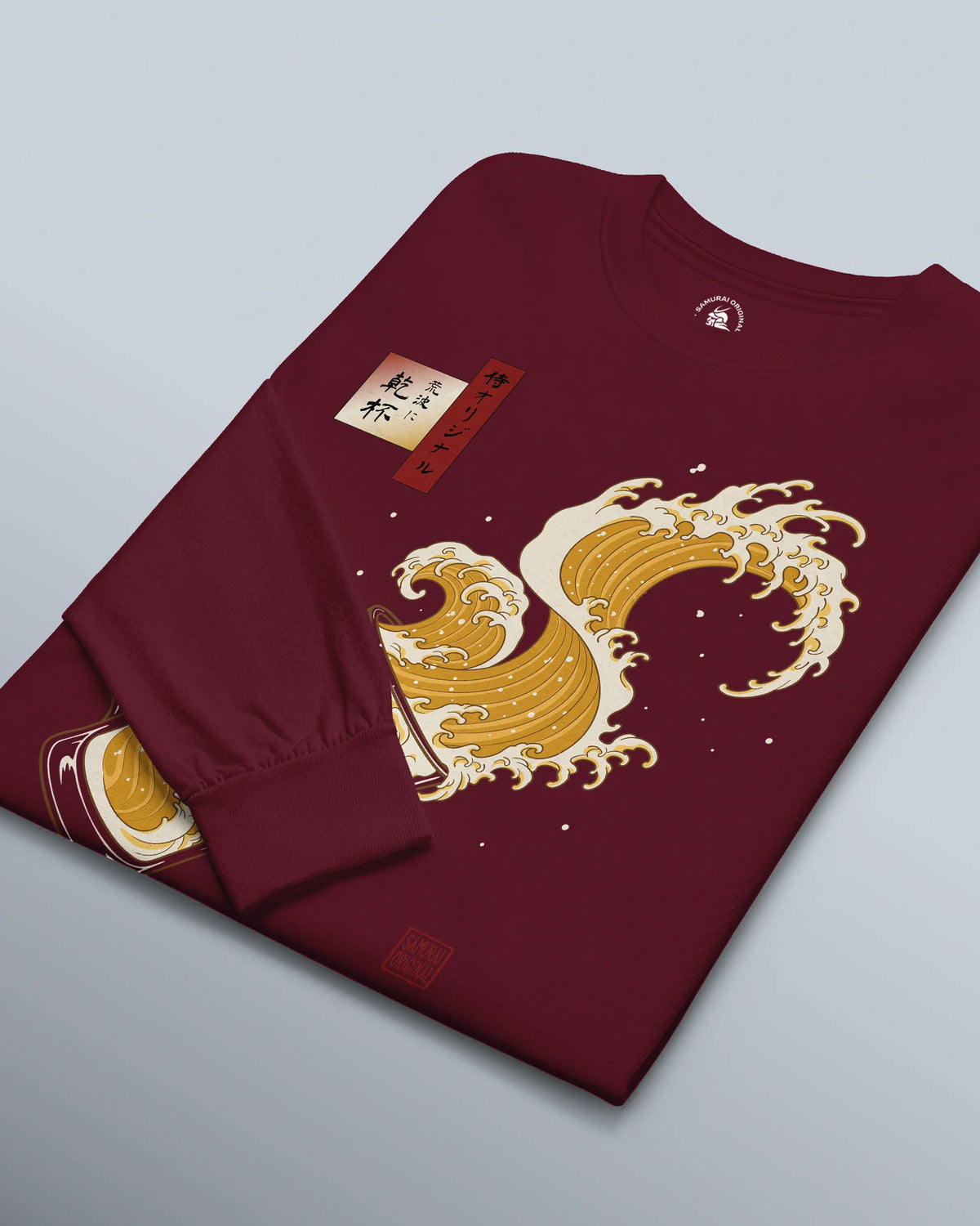 Beer Wave Ukiyo-e Unisex Long Sleeve Tee - Samurai Original