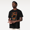 Black Cat Halloween Ukiyo-e Organic T-Shirt
