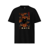 Black Cat Halloween Ukiyo-e Organic T-Shirt
