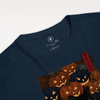 Black Cat Halloween Ukiyo-e Organic T-Shirt