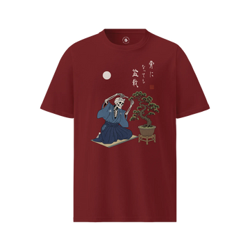 Bonsai Skeleton Ukiyo-e Organic T-shirt