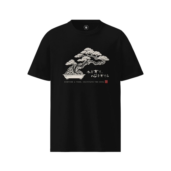 Bonsai – Nurture a Tree Nurture the Soul Organic T-Shirt Black - Samurai Original
