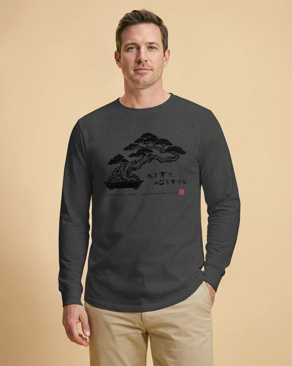 Bonsai – Nurture a Tree Nurture the Soul Unisex Long Sleeve Tee - Samurai Original