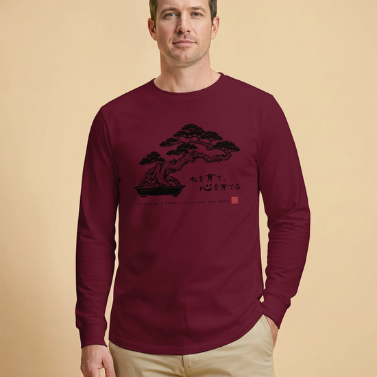 Bonsai – Nurture a Tree Nurture the Soul Unisex Long Sleeve Tee - Samurai Original