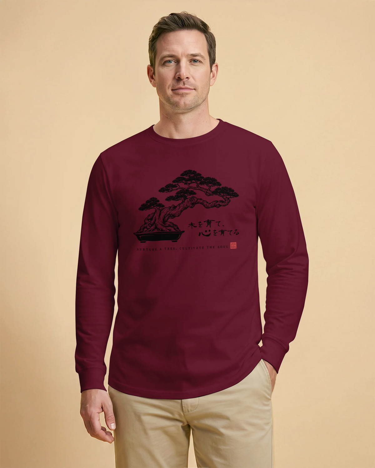Bonsai – Nurture a Tree Nurture the Soul Unisex Long Sleeve Tee - Samurai Original