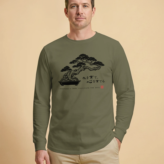 Bonsai – Nurture a Tree Nurture the Soul Unisex Long Sleeve Tee - Samurai Original