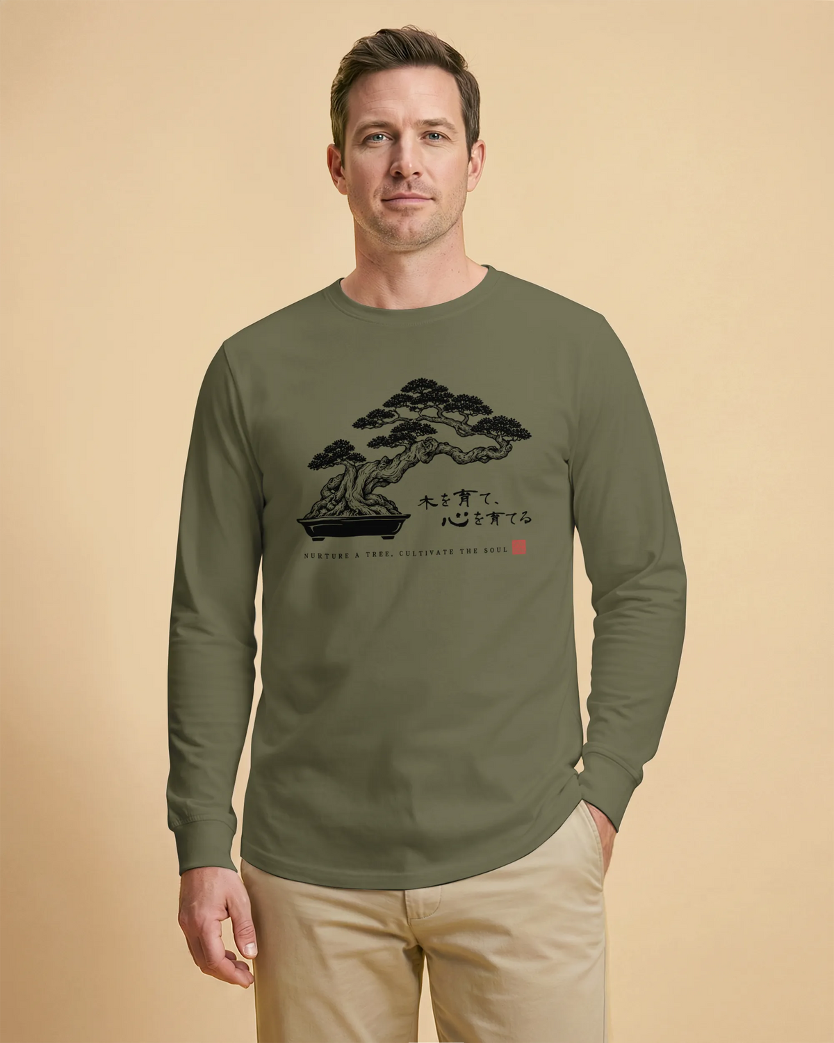 Bonsai – Nurture a Tree Nurture the Soul Unisex Long Sleeve Tee - Samurai Original