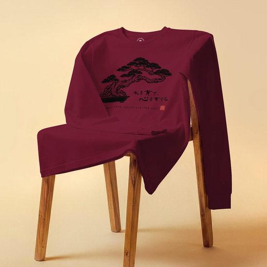 Bonsai – Nurture a Tree Nurture the Soul Unisex Long Sleeve Tee - Samurai Original