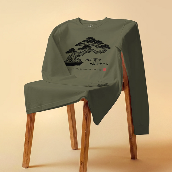Bonsai – Nurture a Tree Nurture the Soul Unisex Long Sleeve Tee - Samurai Original