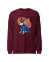 Boston Terrier Funny Dog Japanese Ukiyo-e Unisex Long Sleeve Tee 2 Maroon - Samurai Original