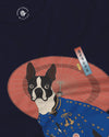 Boston Terrier Funny Dog Japanese Ukiyo-e Unisex Long Sleeve Tee 2 - Samurai Original