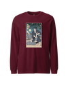 Brazilian Martial Jiu Jitsu 3 Ukiyo-e Unisex Long Sleeve Tee Maroon - Samurai Original