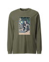 Brazilian Martial Jiu Jitsu 3 Ukiyo-e Unisex Long Sleeve Tee Military Green - Samurai Original