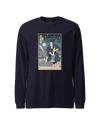 Brazilian Martial Jiu Jitsu 3 Ukiyo-e Unisex Long Sleeve Tee Navy - Samurai Original