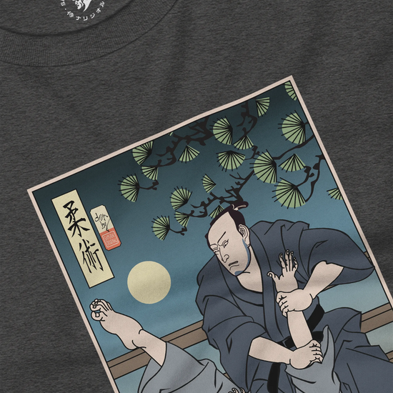 Brazilian Martial Jiu Jitsu 3 Ukiyo-e Unisex Long Sleeve Tee - Samurai Original