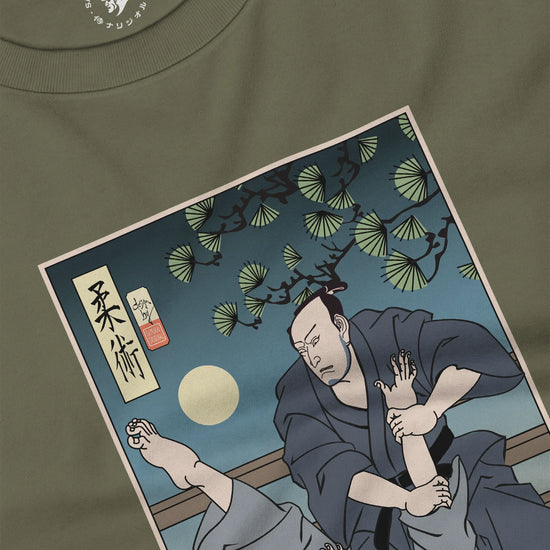 Brazilian Martial Jiu Jitsu 3 Ukiyo-e Unisex Long Sleeve Tee - Samurai Original