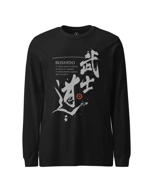 Bushido Quote Kanji Calligraphy Unisex Long Sleeve Tee