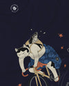 Cat Cycling Funny Japanese Ukiyo-e Unisex Long Sleeve Tee - Samurai Original