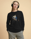 Cat Cycling Funny Japanese Ukiyo-e Unisex Long Sleeve Tee - Samurai Original