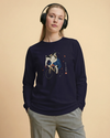Cat Cycling Funny Japanese Ukiyo-e Unisex Long Sleeve Tee - Samurai Original