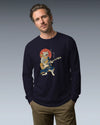 Cat Guitarist Ukiyo-e Unisex Long Sleeve Tee